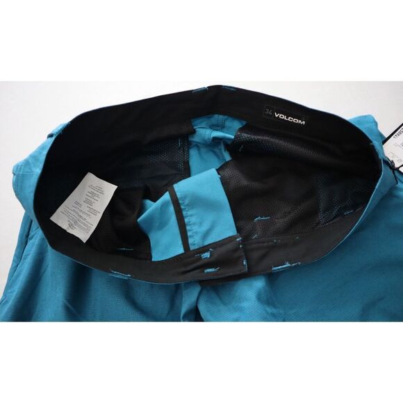 Volcom A3212302 Men's Sz 34 Ocean Teal Slub Frickin Cross Shred 20 Hybrid Shorts - Picture 3 of 9